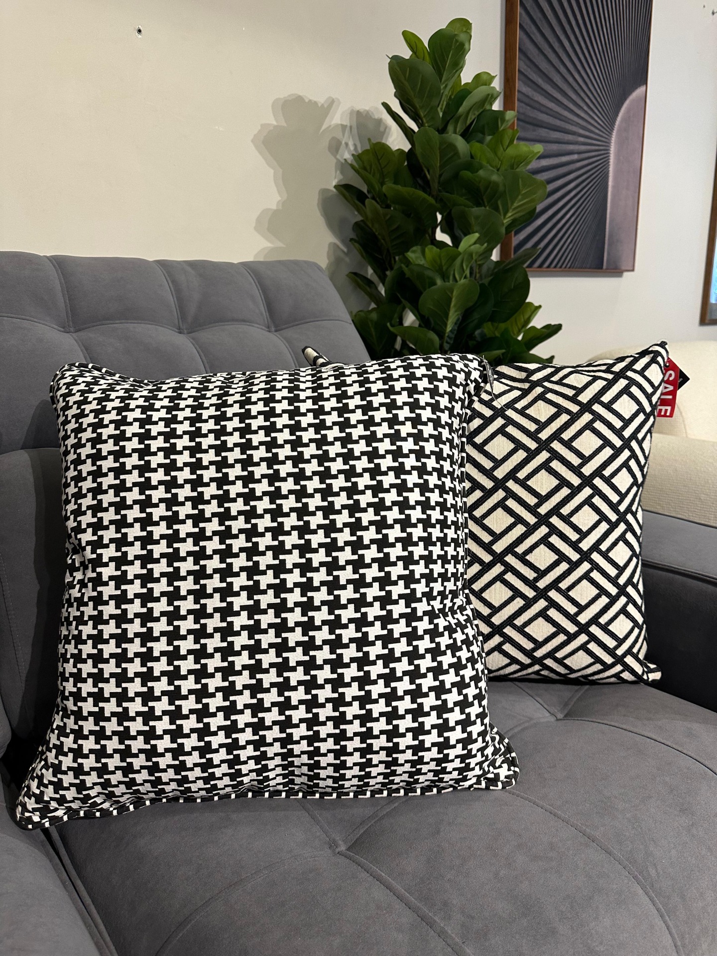 ALMOHADA DECORATIVA 50X50 FORMA GEOMÉTRICAS 