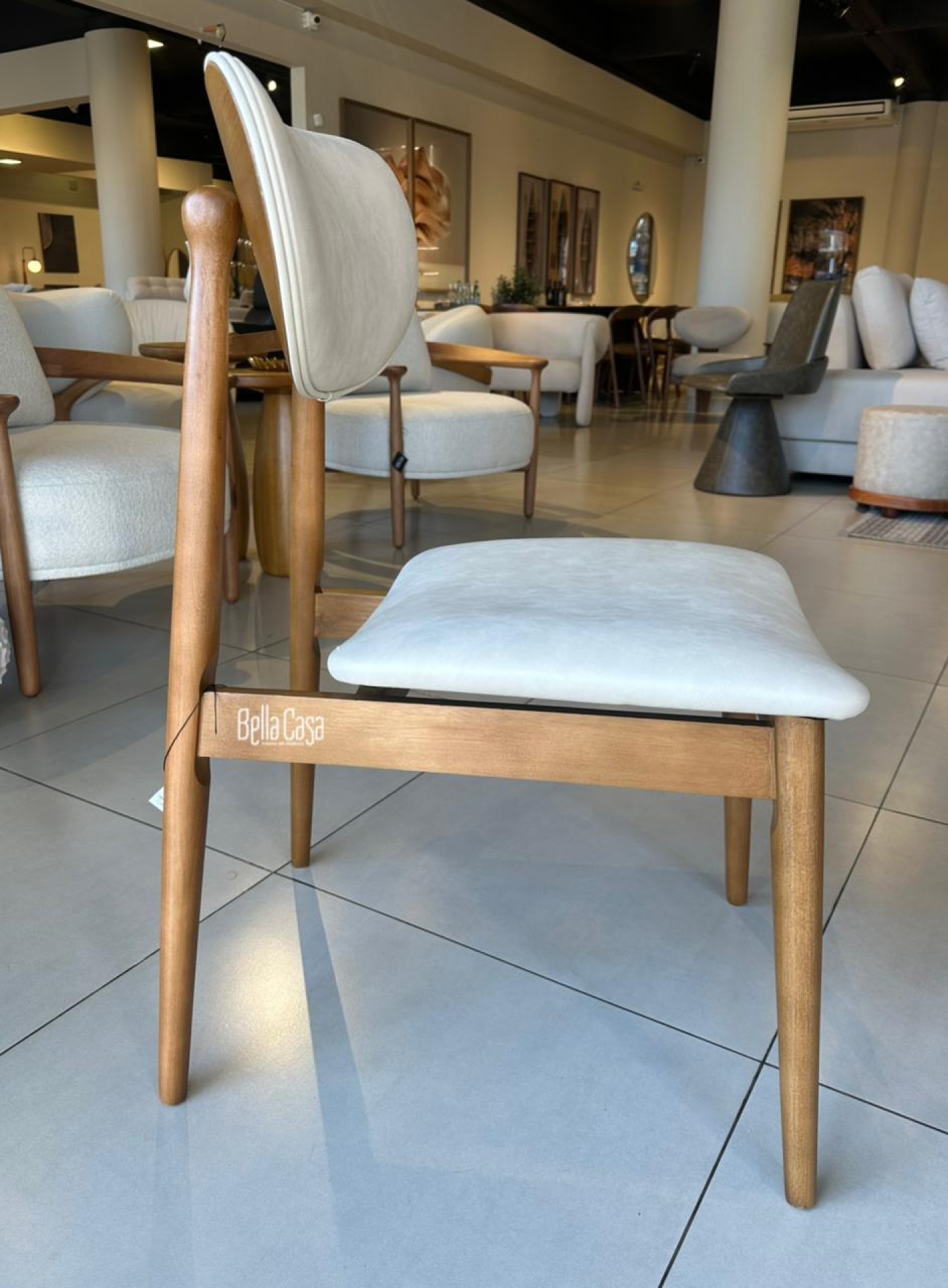 SILLA FRAIOLI C/ MADERA Y ECO CUERO 