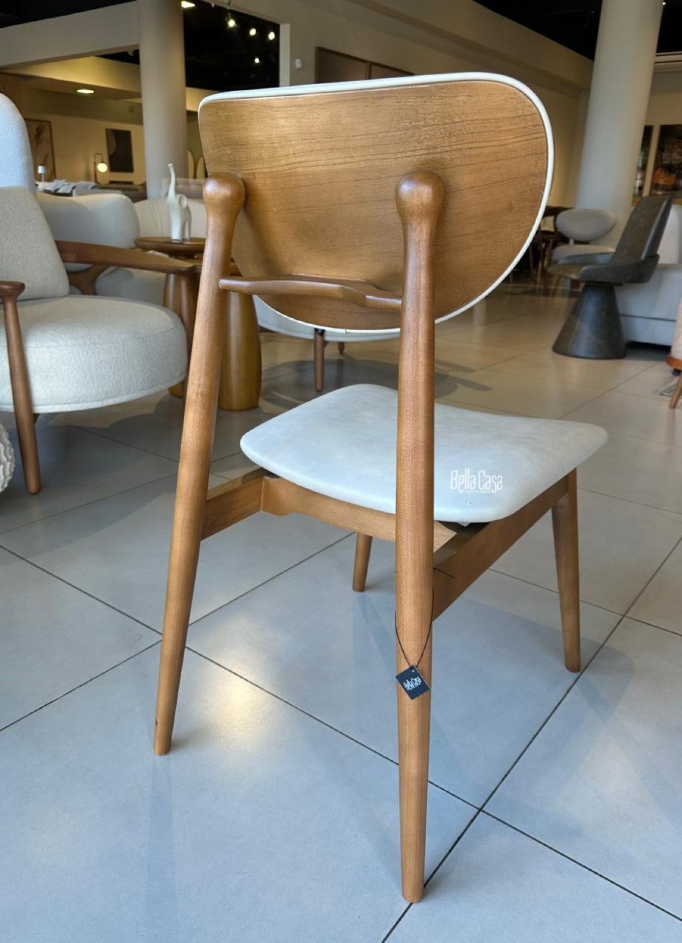 SILLA FRAIOLI C/ MADERA Y ECO CUERO  - Vista 2