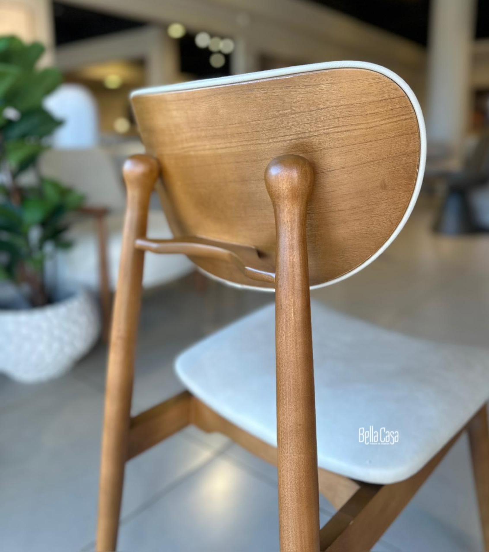 SILLA FRAIOLI C/ MADERA Y ECO CUERO  - Vista 3