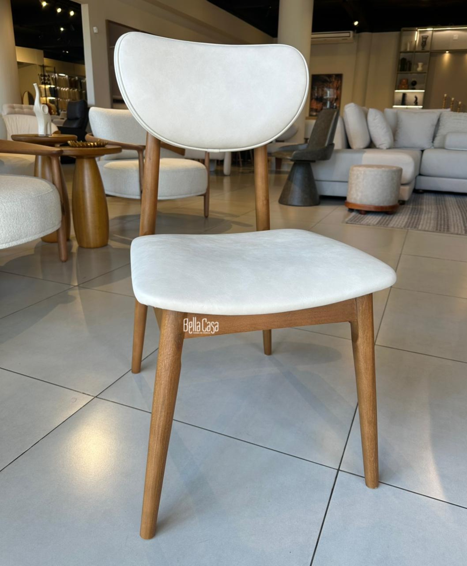 SILLA FRAIOLI C/ MADERA Y ECO CUERO  - Vista 4