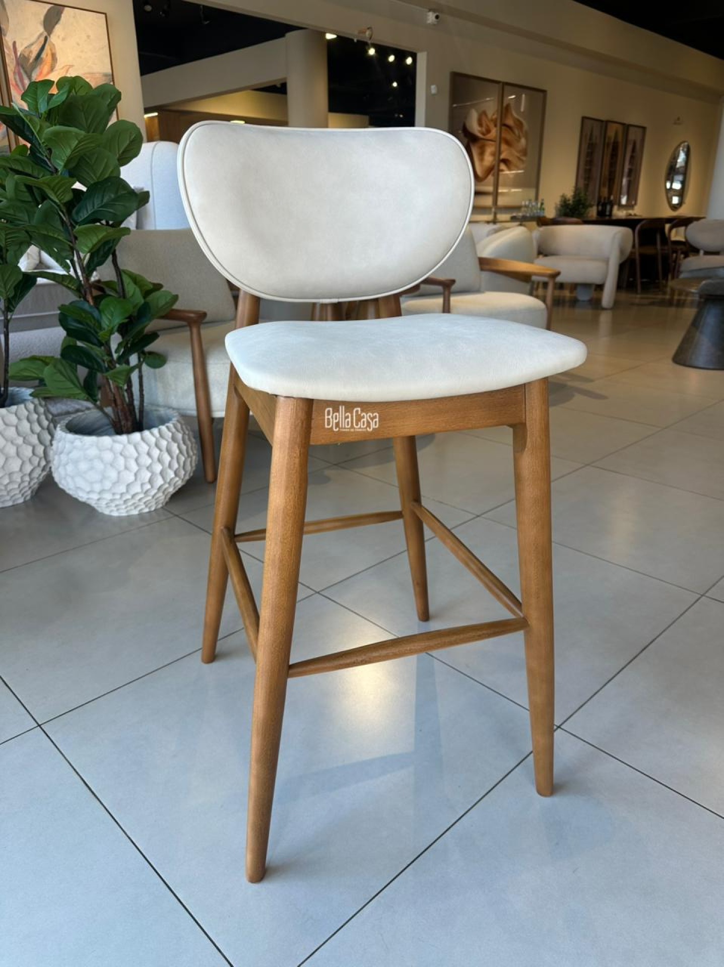 BUTACA FRAIOLI MADERA Y ECO CUERO 